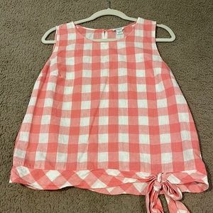 Jcrew size 8 pink and white top